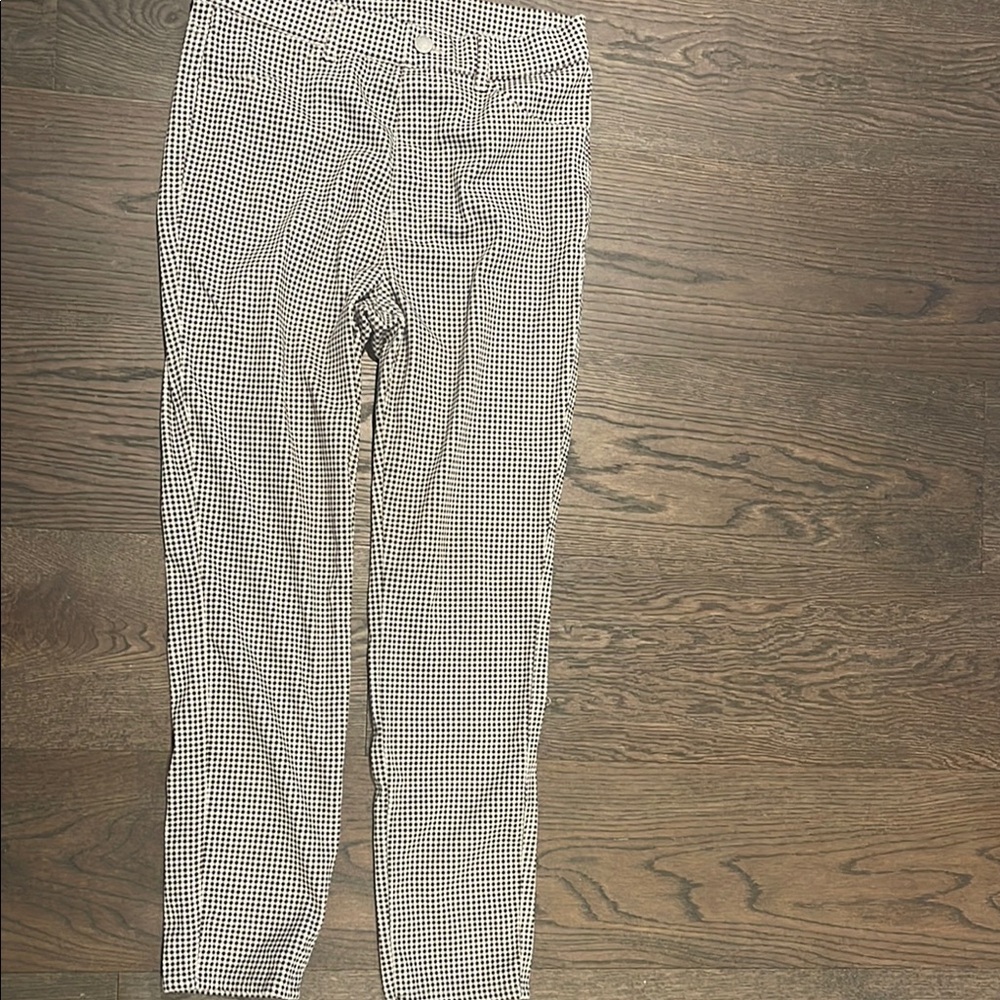 Black and White Dress Pants with Classic Straight Leg Design